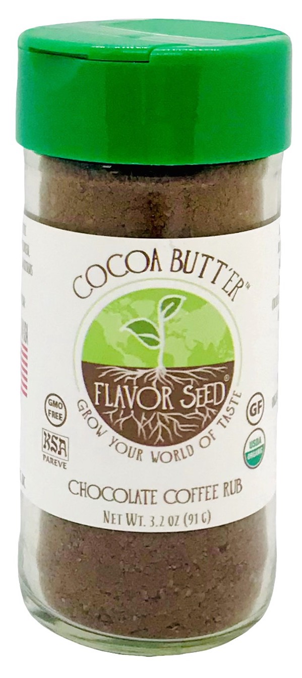 Flavor Seed Cocoa Butt'Er Organic Chocolate Coffee BBQ Rub (3.2 oz
