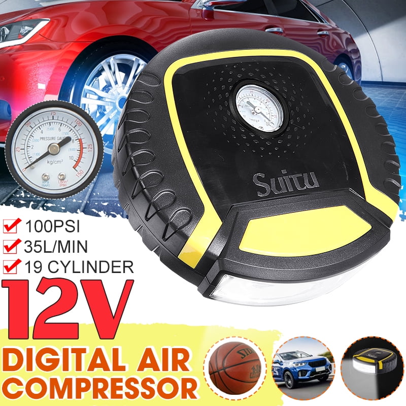 KITLABS 12V DC Digital Tire Inflator Motorcycle Bicycle Sport Ball SUV Portable Air Compressor Pump for Car Tire,Auto Tire Pump with LED Light Digital Pressure Gauge for Car KITLABS 12V DC Digital Tire Inflator Motorcycle Bicycle Sport Ball SUV Portable Air Compressor Pump for Car Tire,Auto Tire Pump with LED Light Digital Pressure Gauge for Car