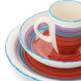 thumbnail image 2 of Gibson Home Richvale 12 Piece Round Durastone Dinnerware Set in Red, 2 of 8