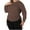 Brown, variant on asdoklhq Plus Size Long Blouses,Women's Casual Irregular Waist Pleated Sweatshirt Solid Color Plus Size Top