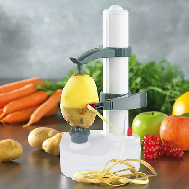 Durable Electric Fruit Peeler, Automatic Stainless Steel Fruit Peeler, For Home Kitchen Red,White,Green