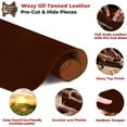 thumbnail image 3 of European Leather Work Oil Tanned Leather 5-6 OZ 2-2.4mm Pre-Cut Size: 12-15 SQ FT  Dark Brown Color  Full Grain Cowhide Handmade Waxy Finish Leather for DIY, Crafts, Sheaths, Sewing, Workshop, 3 of 8