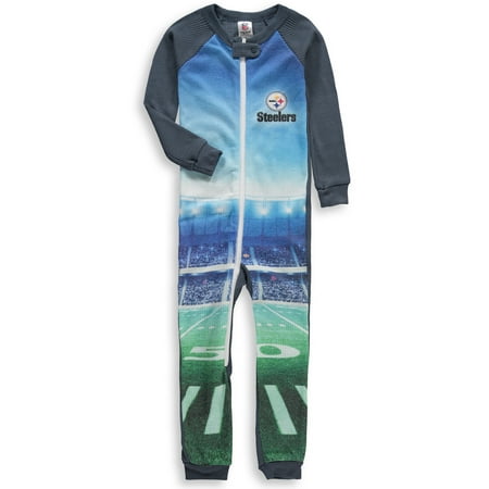 Pittsburgh Steelers Toddler Union Suit Jumper - Gray