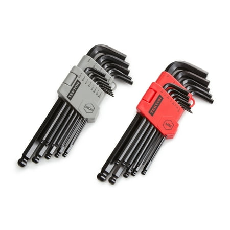 TEKTON Long Arm Ball End Hex Key Wrench Set, 26-Piece (3/64-3/8 in.,...