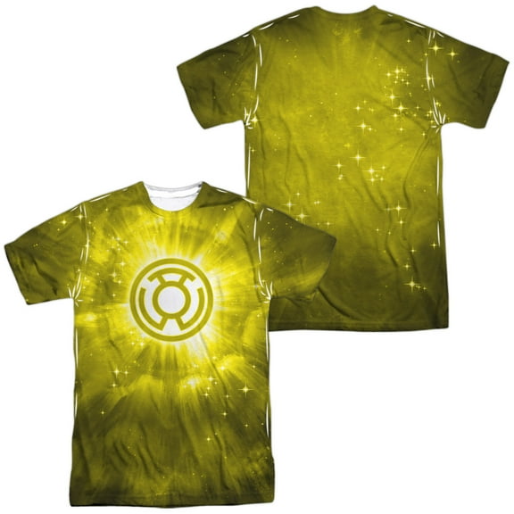 Green Lantern Yellow Energy Unisex Adult Sublimated Costume T Shirt (Front/Back), X-Large