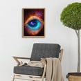 thumbnail image 2 of The Eye Of God Vibrant Luminescent Space Nebula All Seeing Art Print Framed Poster Wall Decor 12x16 inch, 2 of 5