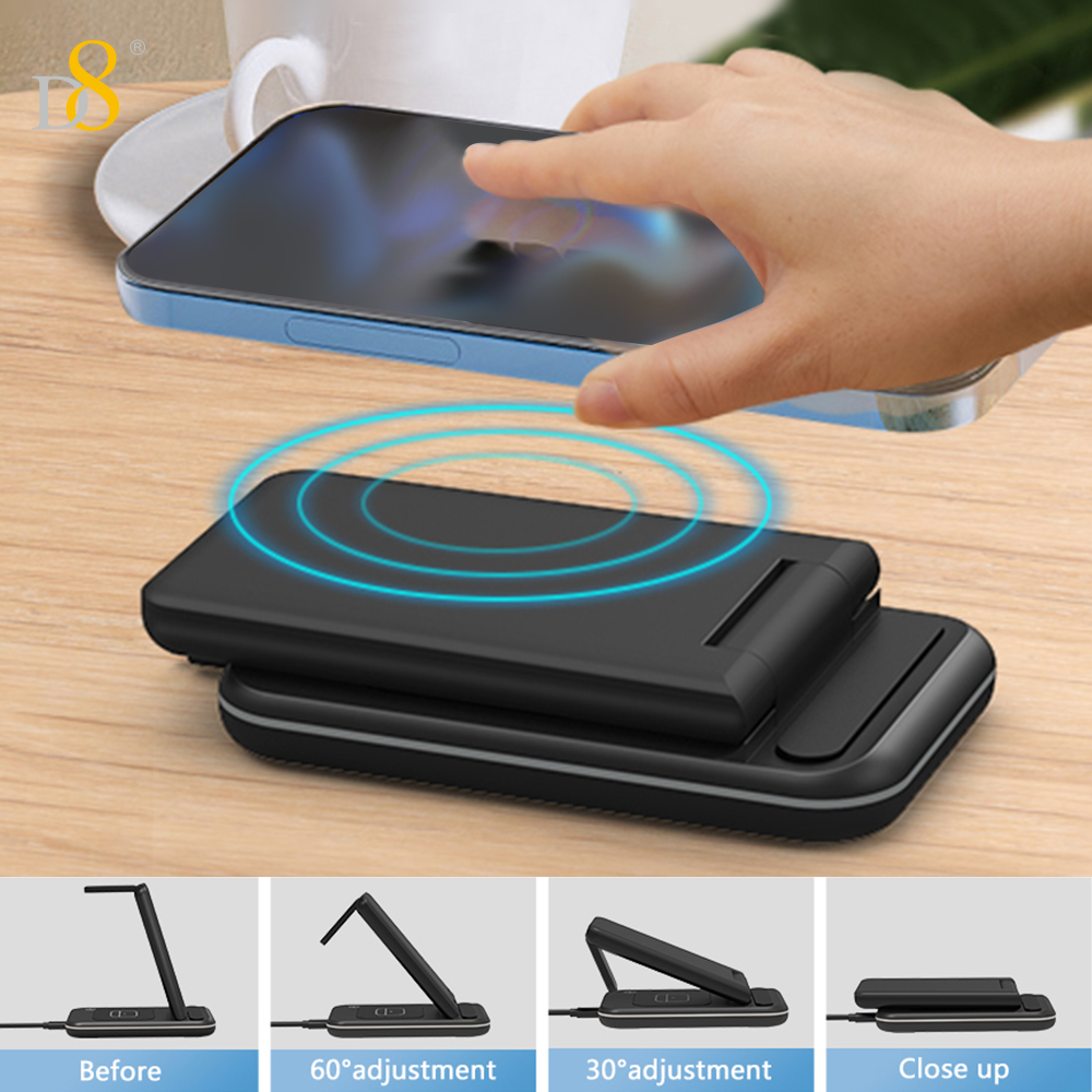 D8 Wireless Charging Station,3 In 1 Wireless Charging Stand Made Compatible With Apple Watch Ultra 9 8 7 6 SE 5 4 3,Fast Wireless Charger Made Compatible With IPhone 15/Plus/Pro Max/14/13/12/11/X