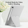 thumbnail image 2 of Allytechgroup Slim Case for Samsung Galaxy Tab S10+ Plus/ Tab S9+ Plus/ Tab S9 FE+ Plus 5G 12.4", Premium PU Leather Acrylic Back Cover Shockproof Anti-Scratch Multi Angle Stand Case Cover, Gray, 2 of 6