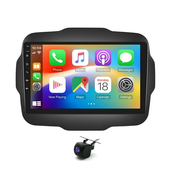 iSpchen Android 13 Car Stereo Radio for Jeep Renegade 2015-2020 Support Wireless CarPlay Android Auto, 9in Touch Screen with Bluetooth WiFi FM/RDS SWC   Backup Camera