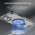 thumbnail image 2 of for iPhone 11 Case Compatible with MagSafe Rugged Grip Back Case with Magnetic Ring Adjustable Stand Military Grade Heavy Duty Protection Shockproof Anti-Scratch Phone Cover,GreenGreen, 2 of 9