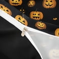thumbnail image 5 of Homewish Halloween Glowing Pumpkin Duvet Cover Queen, Mini Bat Silhouette Queen Bedding, Black Orange, Black Reversible 3 Pieces, 1 Duvet Cover and 2 Pillowcases, 5 of 7