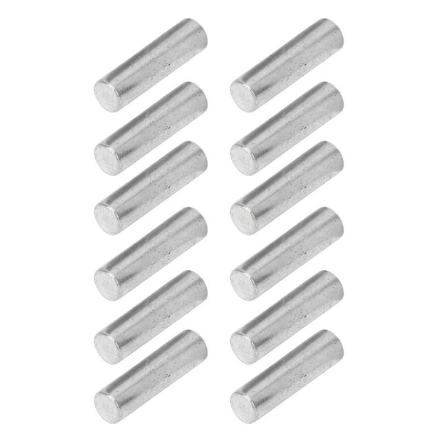 Pickup Magnet Slug Rod, Electric Guitar Pickup Rods Glossy Finish Metal 12PCS Wear Resistant for Stringed Instrument Silver,Gold