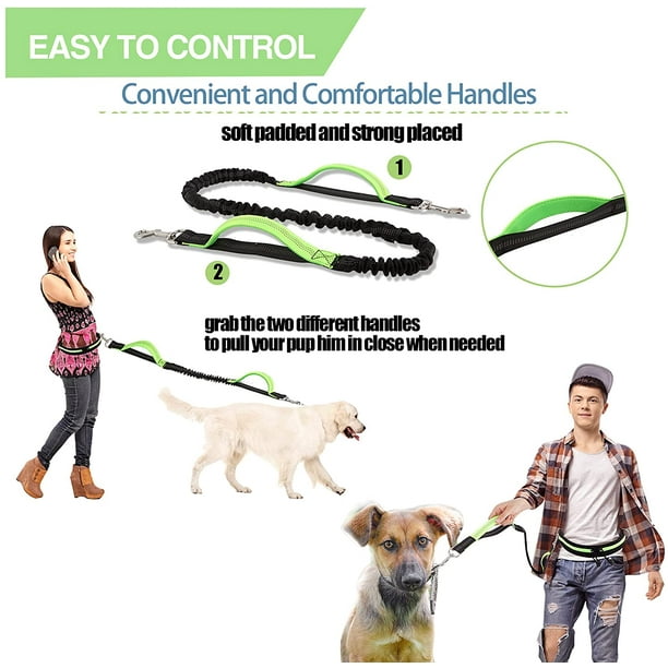 Hands Free Dog Leash Running Leash for Medium Large Dogs with
