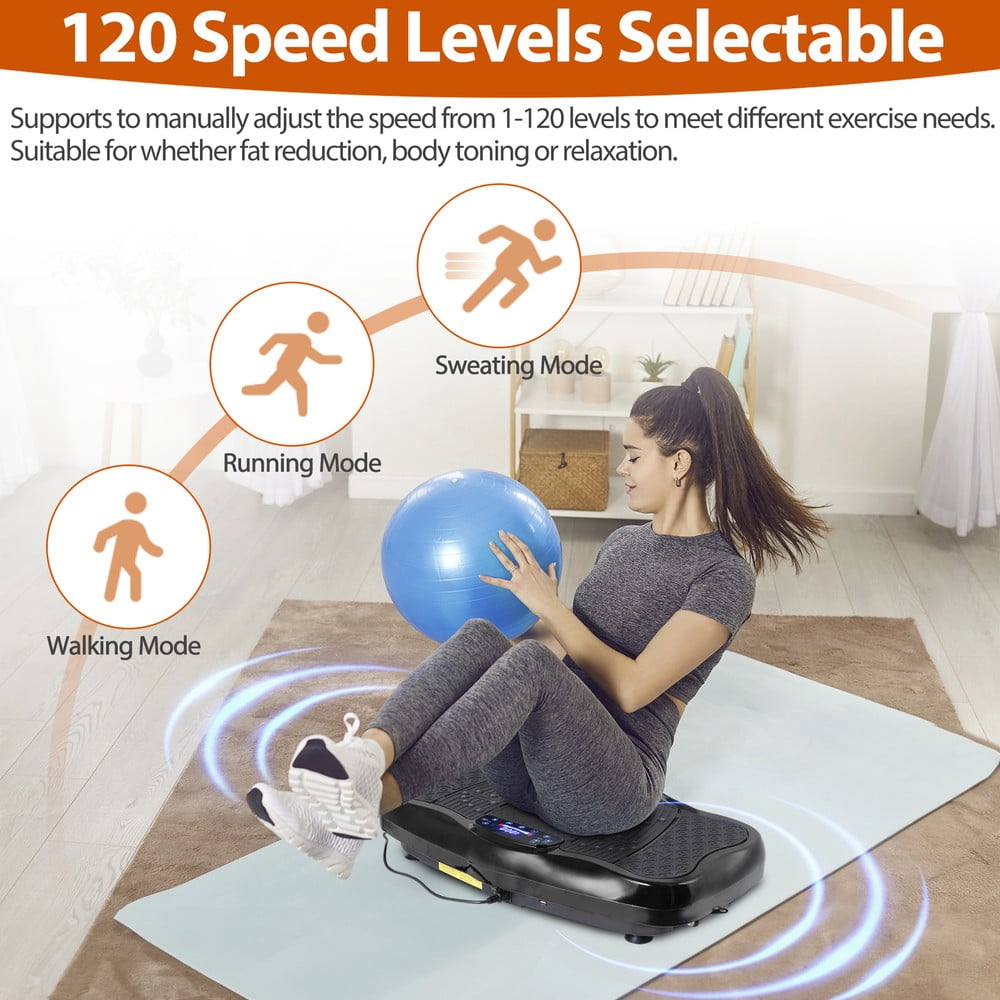 SONGMY Red Vibration Plate Fitness Machine, Whole Body Vibration Platform Exercise Machine with Remote, Vibration Trainer for Home Gym