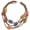brown, variant on Multi Color 5 Layers Wood Beads Strand Statement Necklace for Women Chunky Collar (N0019_Red)