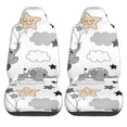 thumbnail image 1 of LAKIMCT Flying Elephant Clouds Car Seat Covers Vehicle Front Seat Covers Universal Fit Seat Protector, 1 of 9