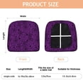 thumbnail image 3 of Halloween Purple Spider Web Seat Covers for Dining Room Chairs Set Of 6,Stretch Printed Washable Chair Seat Cover with Elastic Ties and Button,Removable Waterproof Couch Cushion Covers, 3 of 6