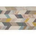thumbnail image 5 of Binada Graphic Chevron Tufted Rug, Turquoise/Goldenrod, 5ft x 8ft Area Rug, 5 of 7