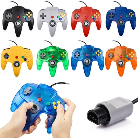 N64 Gaming Classic Controller, LUXMO Retro N64 Wired Gaming Gamepad Controller Joystick for N64 System Home Video Game Console(Black)