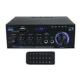 thumbnail image 1 of Amplificador de potencia AK45 Hugo amplificador estéreo HiFi con micrófono control remoto luz azul 2 canales, 1 of 8