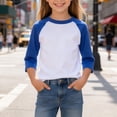 thumbnail image 4 of Coerni Toddler Kids Baseball Raglan T-Shirt 3/4 Sleeve Crewneck Tees Baby Boys Girls Jersey Sweatshirt Summer Athletic Casual, 4 of 7