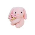 thumbnail image 2 of 5.51Inch Bunny Holding Bouquet Stuffed Animals Plush Toys, Kawaii Soft Plush Doll, Perfect Birthday Christmas Valentines Easter Holiday Gifts, Easter Basket Stuffers, 2 of 5