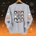 thumbnail image 2 of Women's Sweatshirt Dqueduo Women's Halloween Fashion Loose Casual Long Sleeve Hoodless Top Gray S, 2 of 9