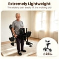 thumbnail image 6 of Arshin Foldable Rollator Walker with Seat for Senior Mobility,450 lbs Heavy-Duty Capacity,19 lbs Lightweight,10" All-Terrain Wheels for Indoor Outdoor Use,Adjustable Height Handles(Black), 6 of 10