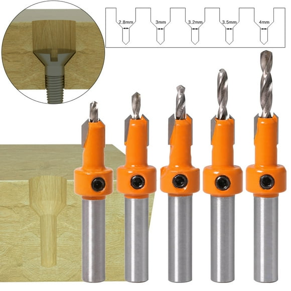 5pcs Wood Countersink Countersink Drill Bit HSS Tapered 8mm Countersink Countersink Woodworking Countersink Drill Bits, Countersink Countersink Drill Bits for Woodworking,