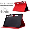 thumbnail image 2 of for Samsung Galaxy Tab S8 2022/Tab S7 2020 11" SM-X700/X706/T870/T875/T878, Premium Luxury PU Leather Cover/Smart Folio with Dual Stand & Auto Sleep/Wake Case Cover with Pen Slot & Card Slots, Red, 2 of 9