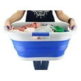 thumbnail image 2 of SAMMART 40L (10.5 gallon) Collapsible Plastic Laundry Basket - Foldable Pop Up Storage Container / Organizer - Portable Washing Tub - Space Saving Hamper / Basket, 2 of 8