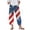 Navy#33, variant on Tnhcen Women's Spring Autumn Wide Leg Casual Pants - Patriotic 4th of July Print, Pre-Shrunk Loose Fit Elastic Waist Pants Plus Size 5XL