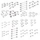 thumbnail image 1 of Juland - Juego de 85 piercings para el cuerpo, acero quirúrgico, ombligo, lengua, ceja, pezón, labio, nariz, tapones, medidores, 1 of 5