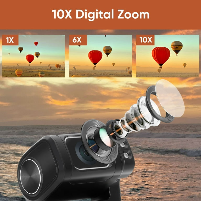 ORDRO M3 5K Camcorder 4K/60fps Handheld Video Camera 3-Axis Stabilization with 180°Flippable Touch Screen 3.5" Rotatable Touchscreen for Photography Youtube