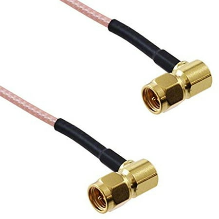 Sma Angle Plug 12.0 inch (304.8mm) RG-316 SMA Male Plug, Right Angle to SMA Male Plug, Right Angle Coaxial RF Cable 50 Ohm Ships fast from United States! ()