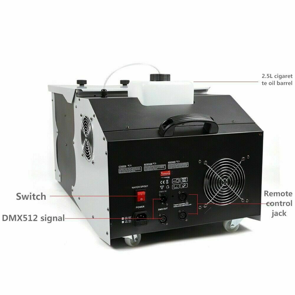 Miumaeov Low Lying Fog Smoke Machine 3000W Ground Smoke Fog Machine with Remote Controls DMX DJ Stage Party Show for Wedding Halloween Party Stage Effect