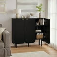 thumbnail image 5 of 22 Pair Modern Fluted Shoe Cabinet with Adjustable Shelves, 5 of 10