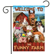 Briarwood Lane Funny Farm Summer Garden Flag