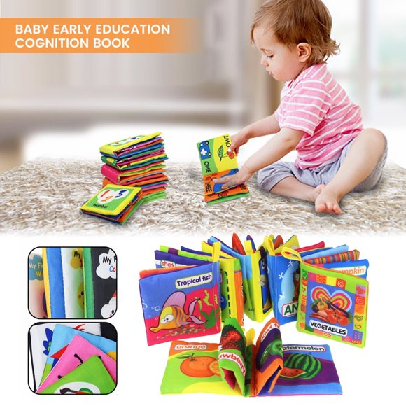 EASTIN Baby Soft Alphabet Cards Learning Flash Cards Washable Early Educational Toy for Babies Infants Toddlers Boys and Girls 0 1 2 3 Years Old
