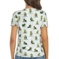 thumbnail image 3 of Honeii Cute Avocado Yoga Print Women's V-Neck T-Shirt,Short Sleeve V Neck Tees Tops for Women , Perfect for Work, Travel, and Everyday Wear, 3 of 7