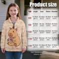 thumbnail image 2 of Xoenoiee Capybara Orange Donut Cake Print Girls' Sweatshirts Half Zipper Pullover Tops for Teen Girls Drop Shoulder Long Sleeve Sweater Outfits，Size 5-6 Years, 2 of 7