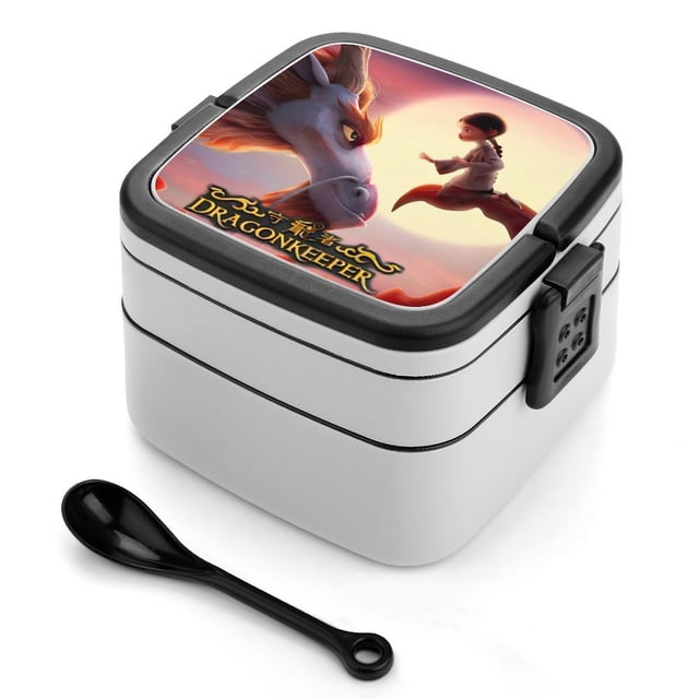 Dragon Keeper Fiambrera de Doble Capa, Contenedor de Almuerzo Portátil Apilable, Almacenamiento de Alimentos Hermético a Prueba de Fugas, 1000ml