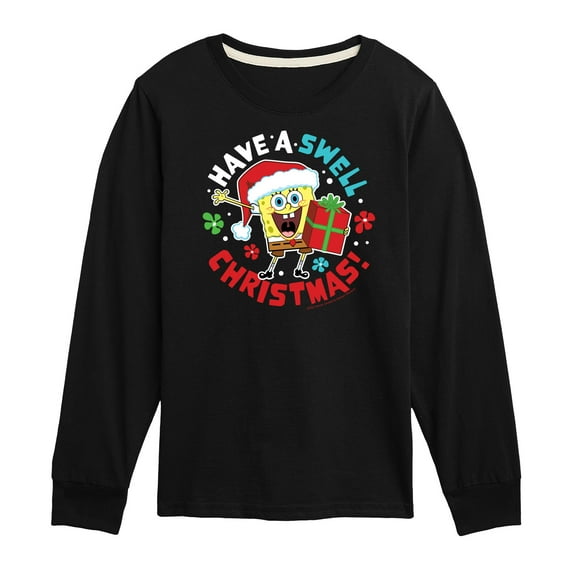 SpongeBob SquarePants - Have A Swell Christmas - Toddler And Youth Long Sleeve Graphic T-Shirt
