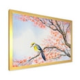 thumbnail image 2 of Beautiful Blue Bird Sitting On Flowering Branch I 32 in x 24 in Framed Painting Canvas Art Print, by Designart, 2 of 4