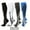 Black White Gray Blue, variant on 4 Pairs Professional Knee-High Compression Socks for Men & Women - Heavy-Duty,, All-Season Wear - Nylon/Elastane (Black/White/Pink/Grey) - Marathon Running, Gym,, Soccer Athletic Tights