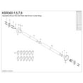 thumbnail image 3 of Kingston Brass KSR361 Edenscape 36"-60" Stainless Steel Adjustable Shower Curtain Rod with Rings, Polished Chrome, 3 of 4