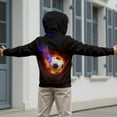 thumbnail image 6 of Chririnla Orange&Purple Flame Soccer Youth Athletic Hoodie Zip Up Long Sleeve with Pockets Lightweight Sports Top for Gym Run Size 10-12, 6 of 6