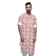 thumbnail image 5 of Atasi Mandarin Collar Printed Rayon Traditional Kurta For Men Casual Shirt, 5 of 6