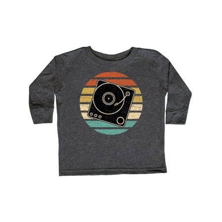 

Inktastic Turn Table Record Player Retro Gift Toddler Boy or Toddler Girl Long Sleeve T-Shirt