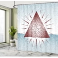 thumbnail image 5 of Ambesonne Geometric Shower Curtain, Dots Retro Pyramid, 69"Wx84"L, Burgundy and Blue, 5 of 5